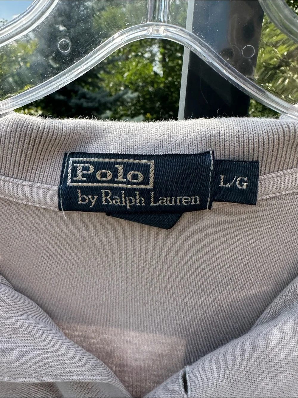 Ralph Lauren Men’s Light Gray Polo with Green Pony